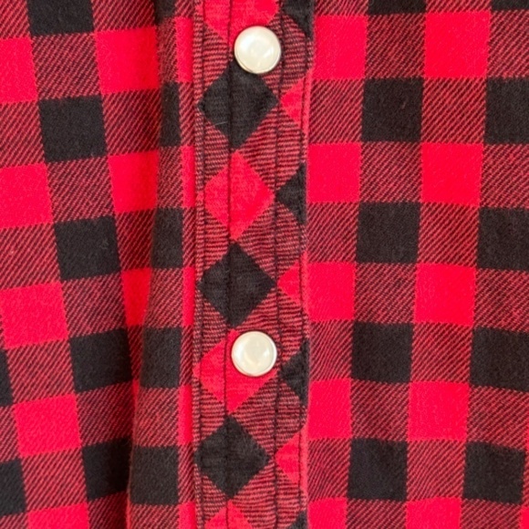 BC Clothing woman's buffalo check fleece lined shacket size M - Picture 5 of 11